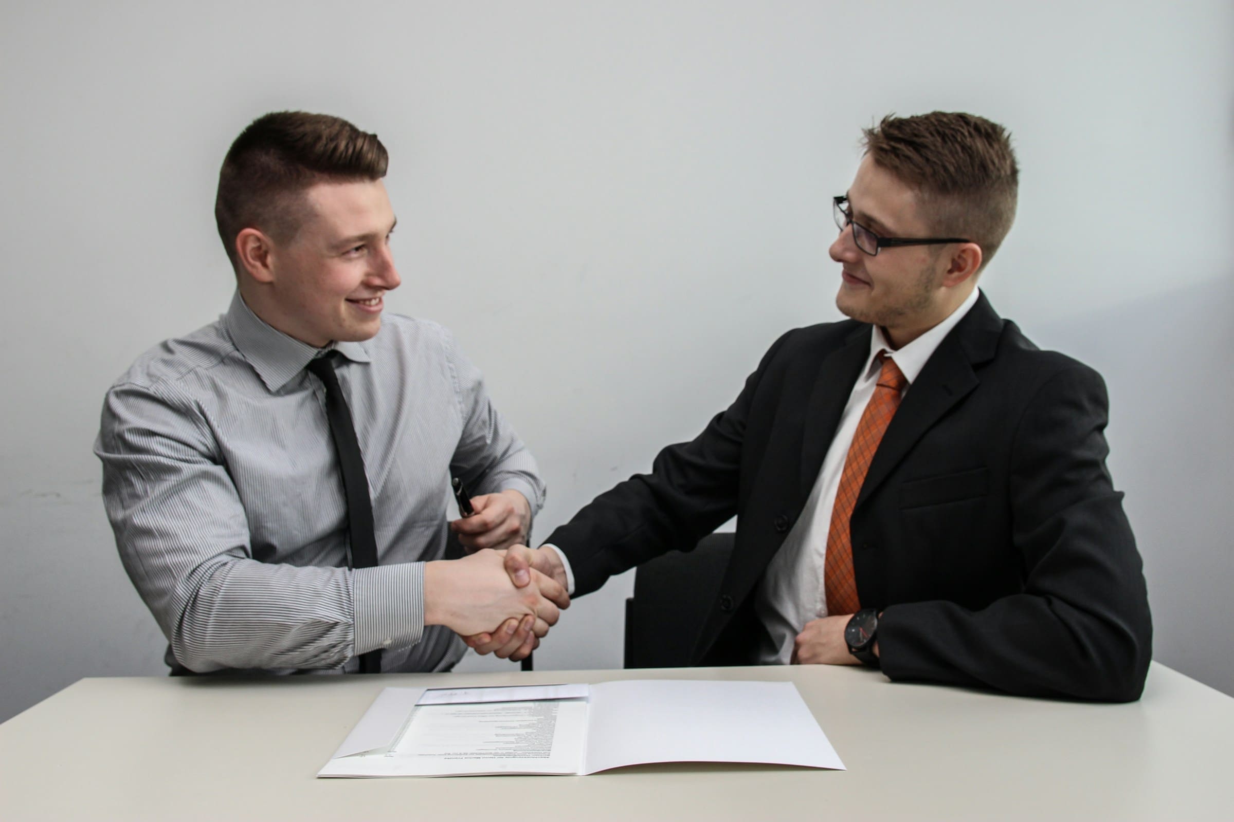 Professional handshake on an agreement