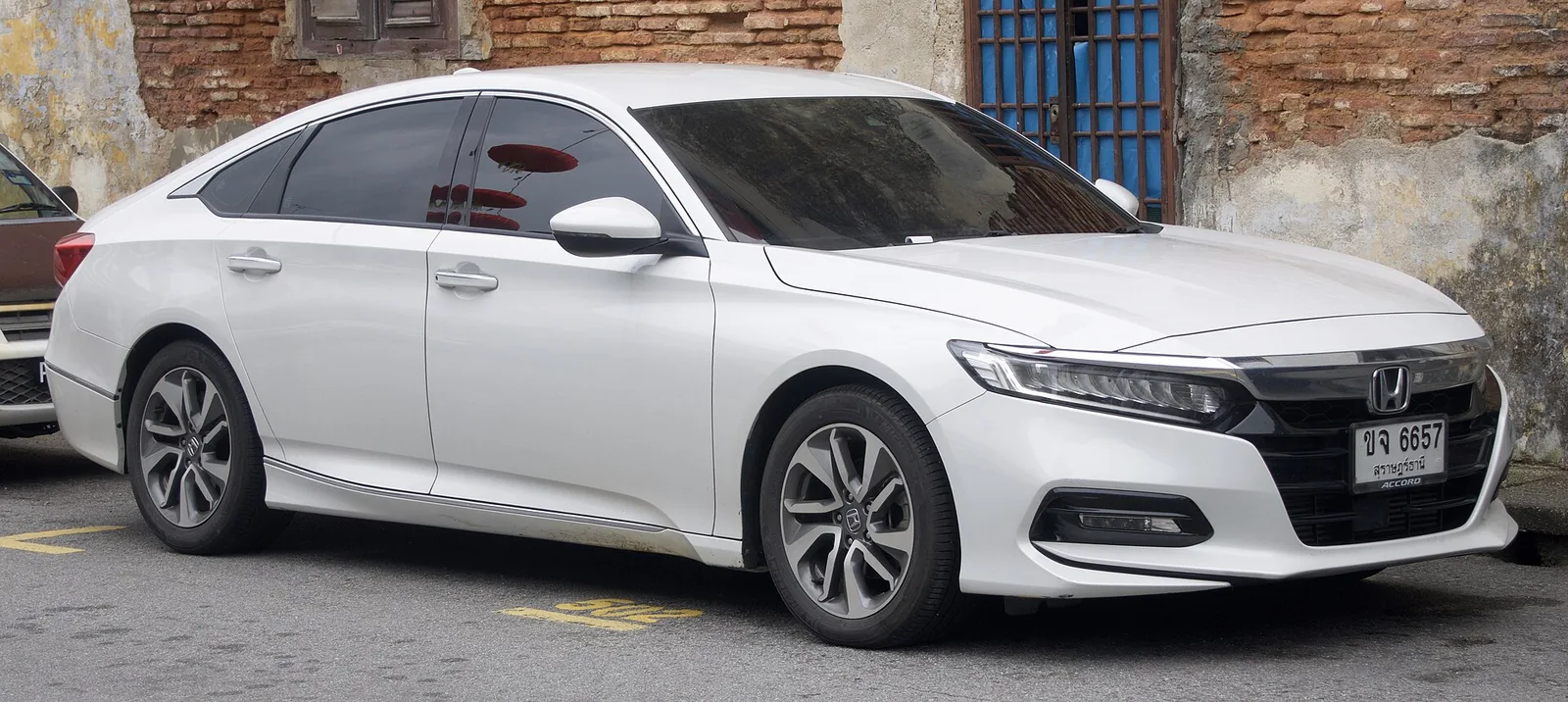 White Honda Accord sedan, front three-quarter view, a hometown favorite in Torrance